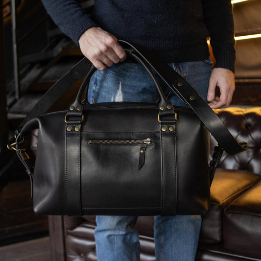 Leather Travel Bag for Men, Anniversary Gift for Husband, Leather duffel bag
