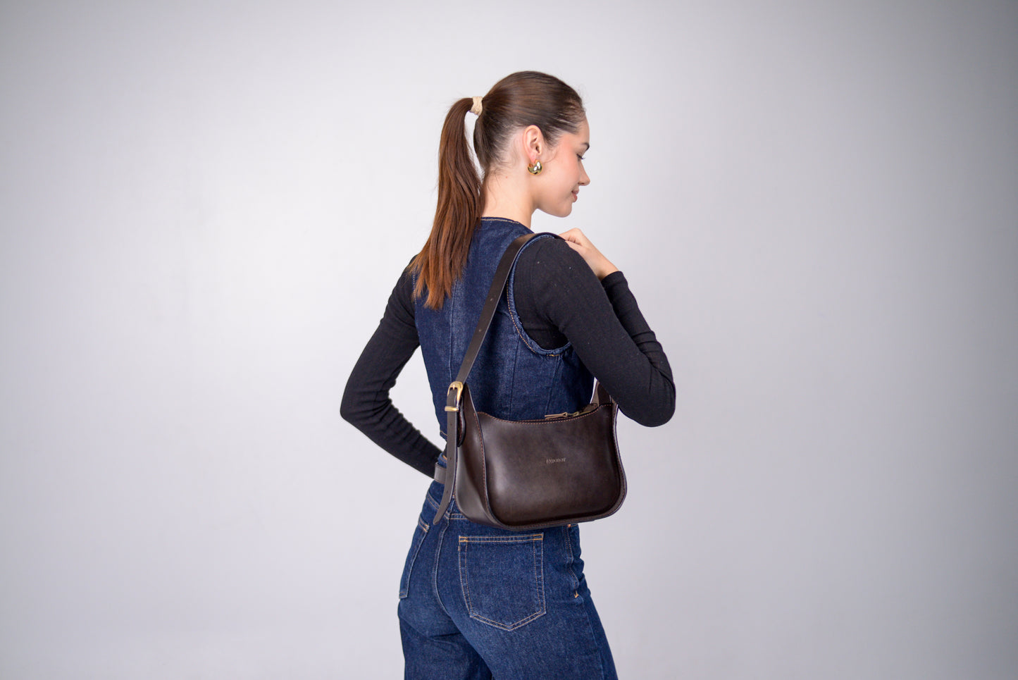 Womens leather bag, Full Grain Leather shoulder bag, Gift for Women, Brown leather bag