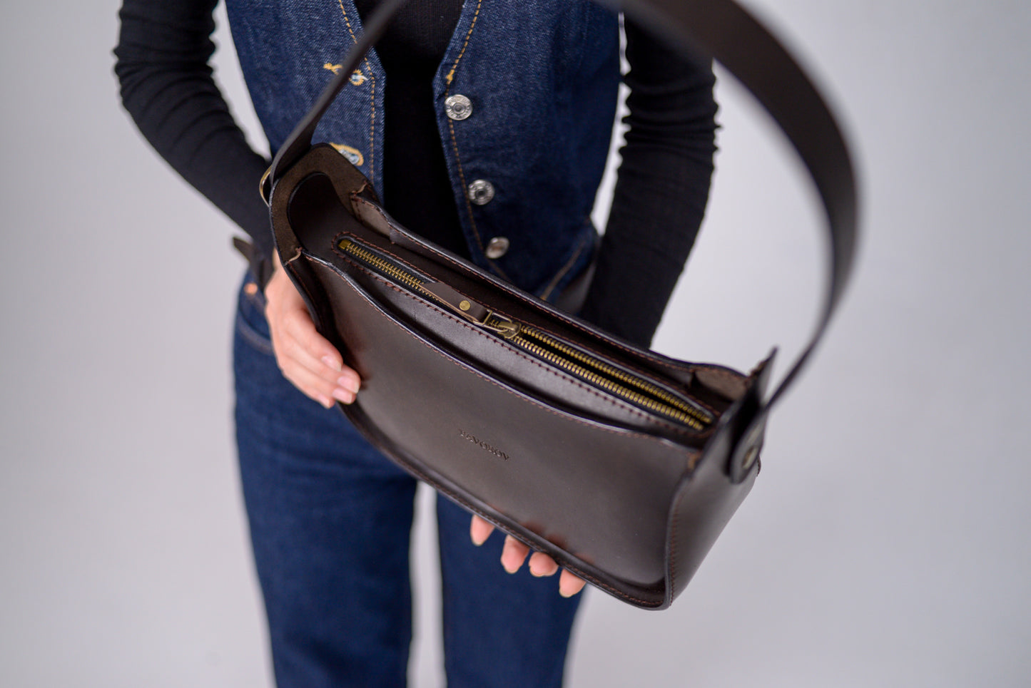 Womens leather bag, Full Grain Leather shoulder bag, Gift for Women, Brown leather bag