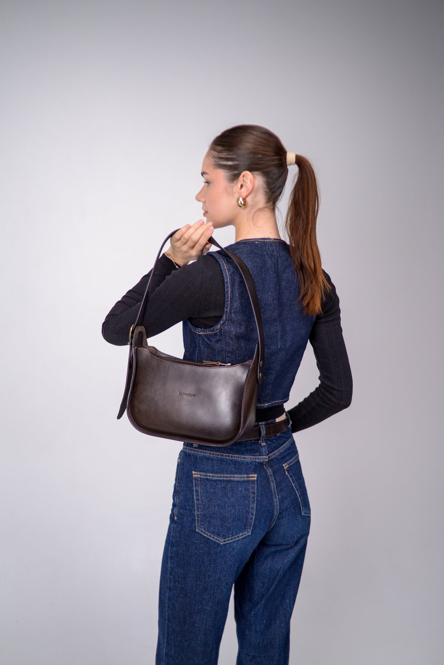 Womens leather bag, Full Grain Leather shoulder bag, Gift for Women, Brown leather bag