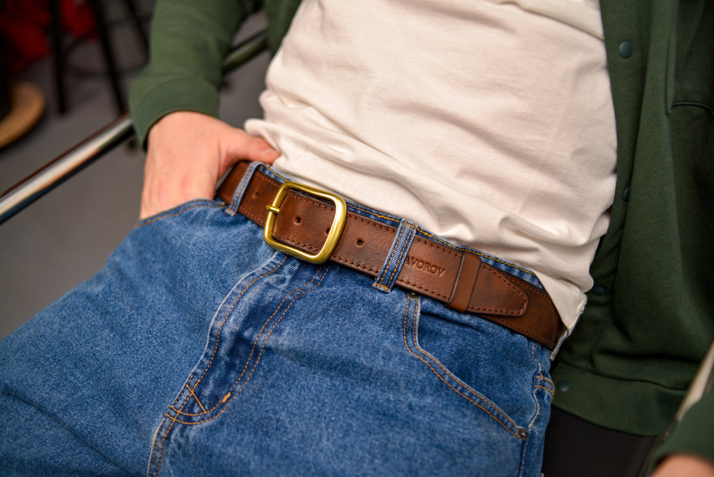 Full Grain Leather Belt, Brown Leather Belt, Mens Leather Belt, Womens Leather Belt, gift for boyfriend, Brass Buckle