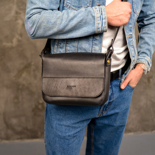 Personalized shoulder bag, men’s leather bag, Messenger bag