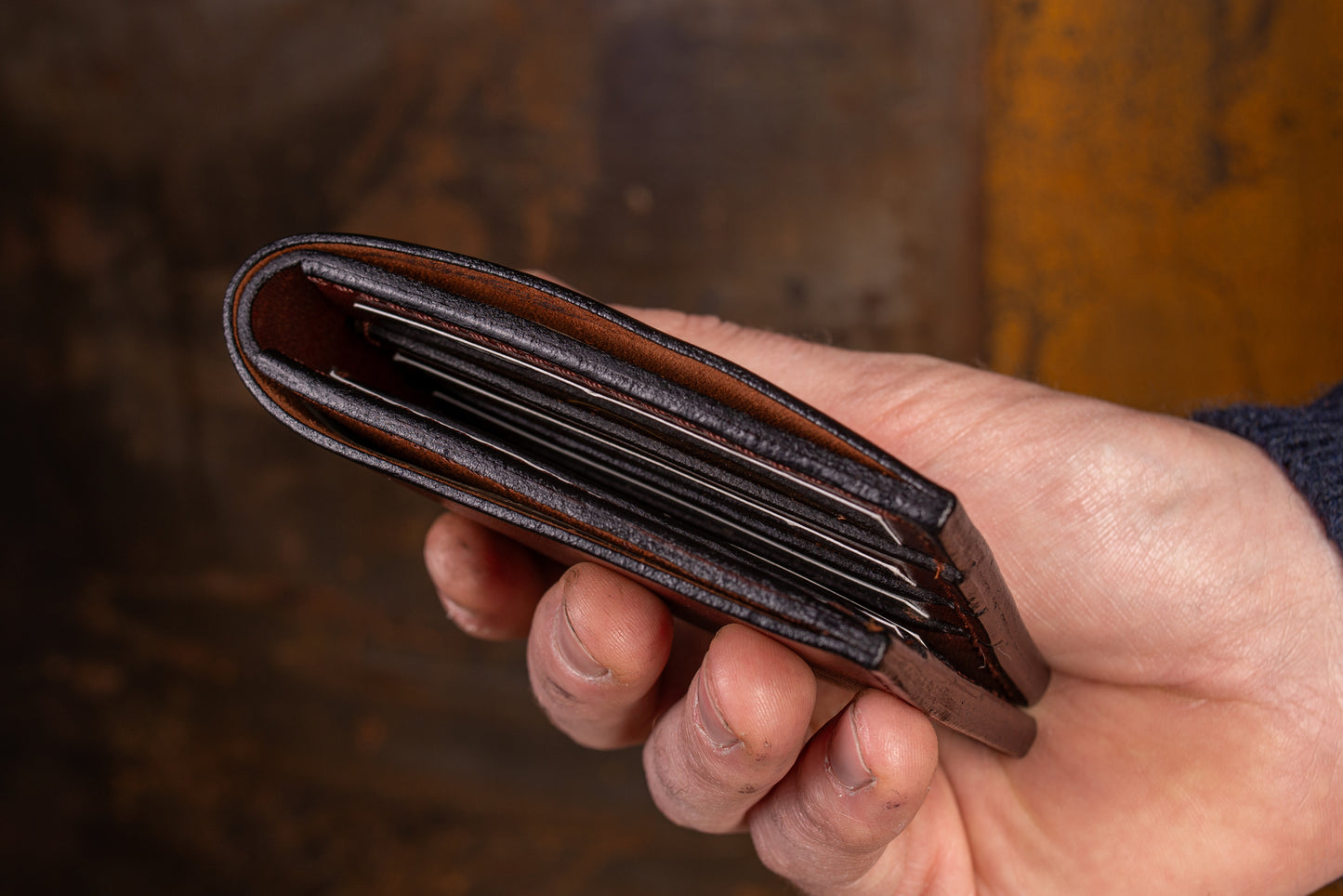 Personalized Mens Wallet,Bifold Brown Leather Wallet, Vintage Look Wallet, Custom Engraved Wallet