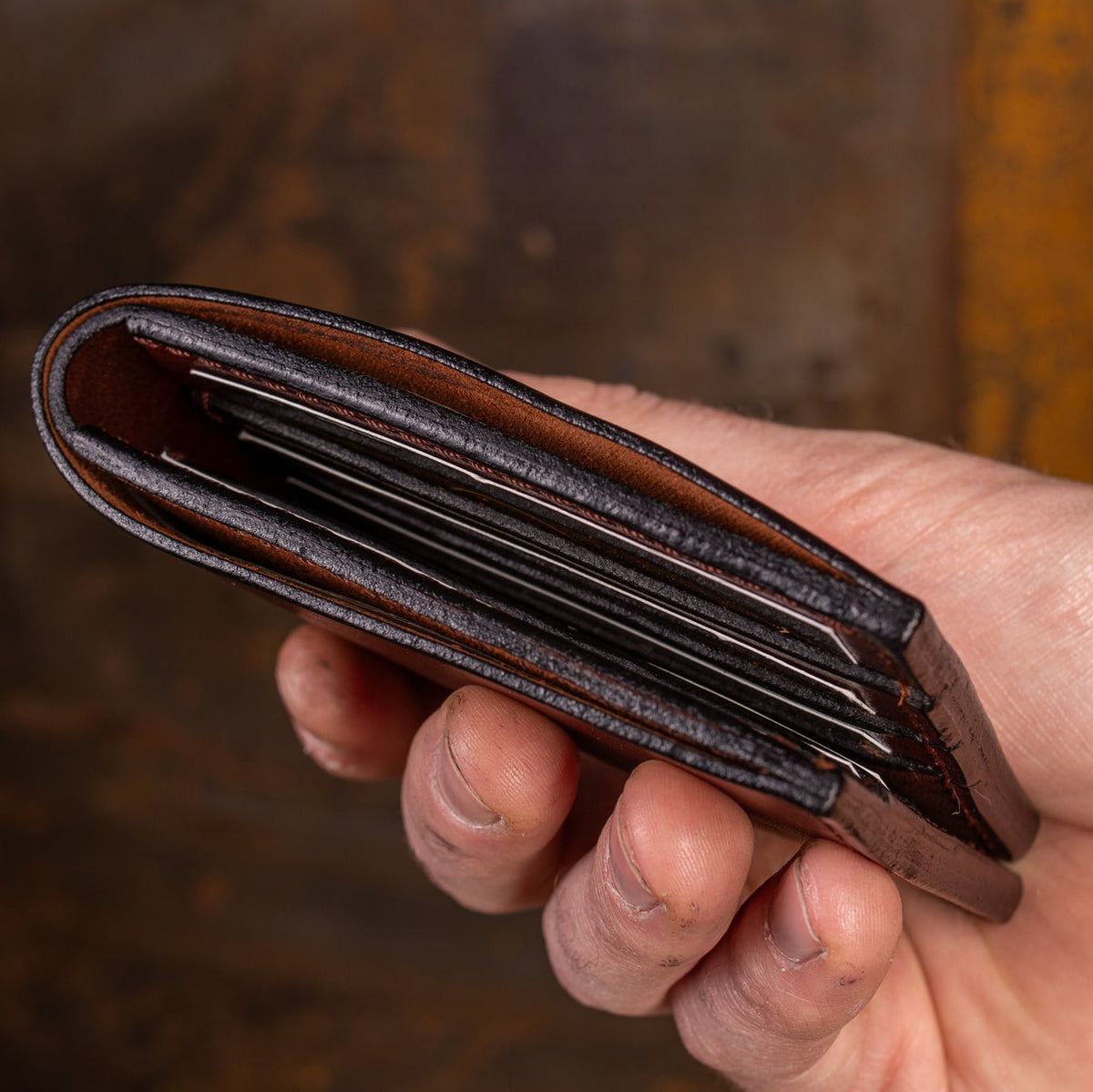 Personalized Mens Wallet,Bifold Brown Leather Wallet, Vintage Look Wallet, Custom Engraved Wallet
