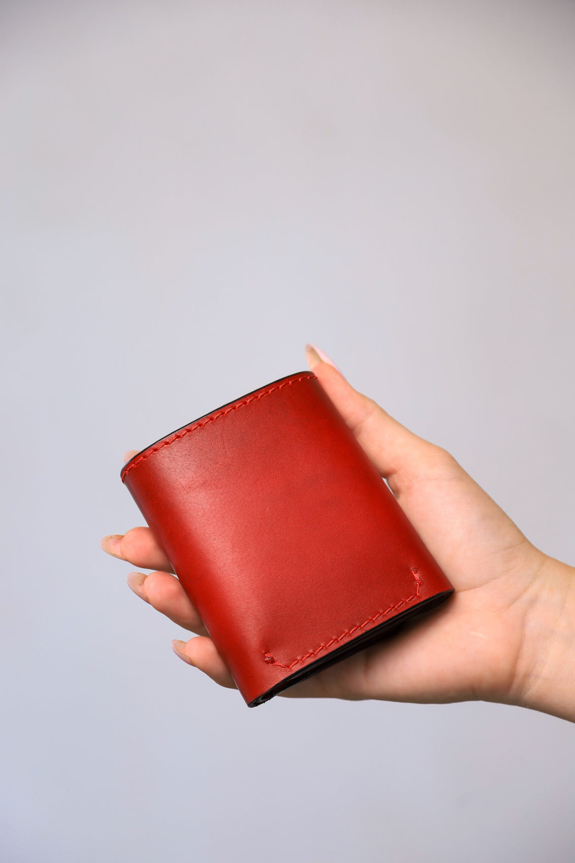 Personalized Mens Wallet, Red Leather Wallet, Vintage Look Wallet