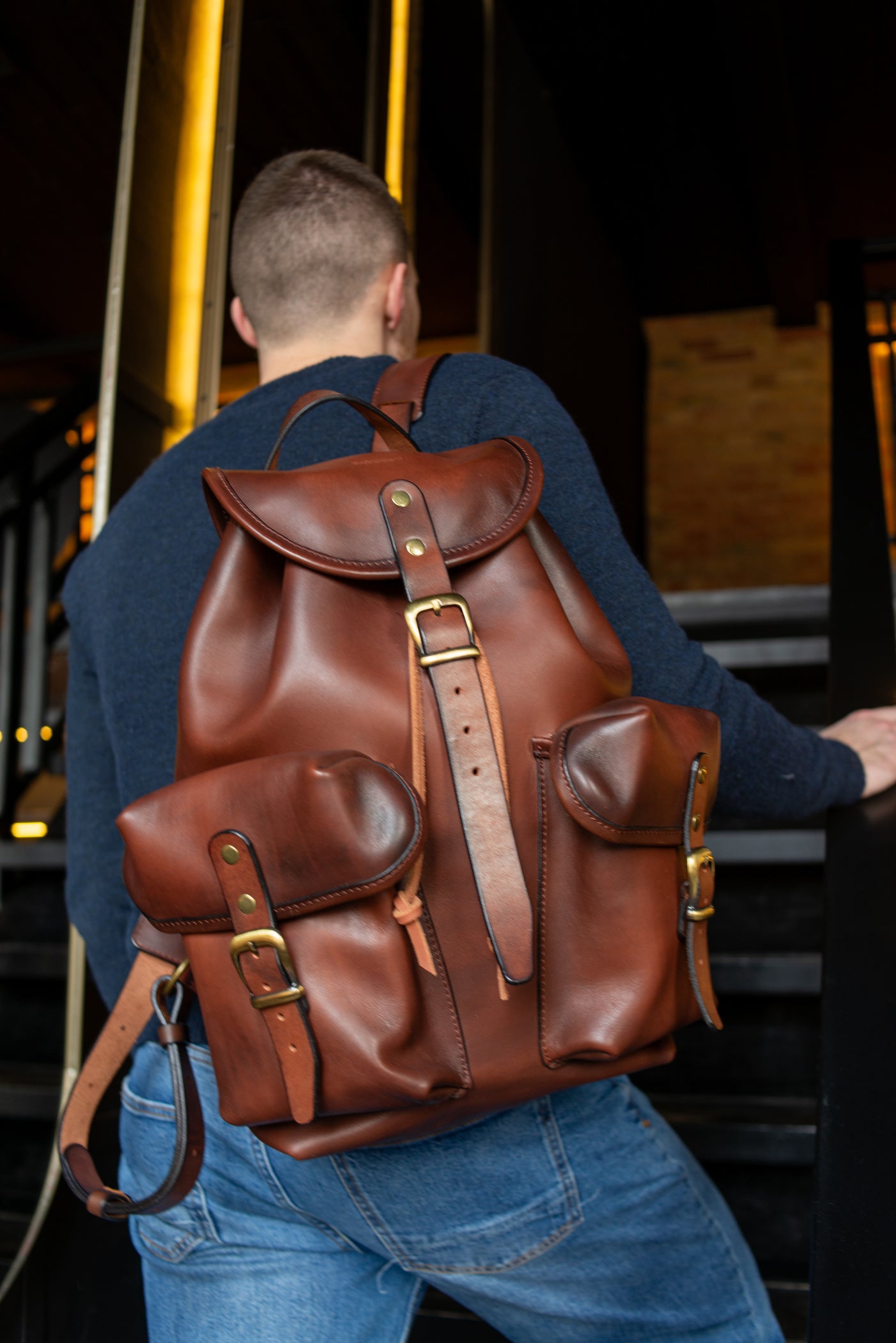 Personalized Backpack Handmade Full Grain Leather Backpack Travel Backpack