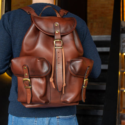 Personalized Backpack Handmade Full Grain Leather Backpack Travel Backpack