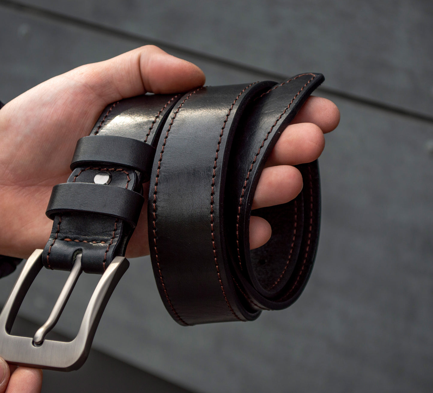 Leather Belt, Full Grain Leather Belt, Black Leather Belt