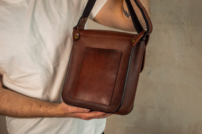 Personalized men shoulder bag, Handmade Leather Mens Bag Cross-body, Leather Messenger Bag Men