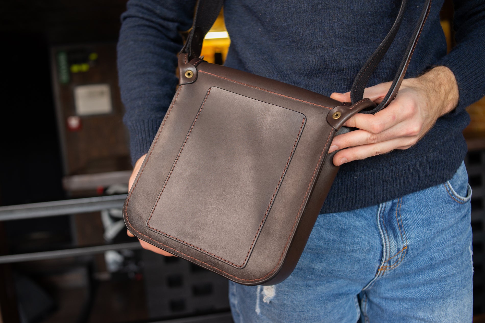 Personalized men shoulder bag, Handmade Leather Mens Bag Cross-body, Leather Messenger Bag Men