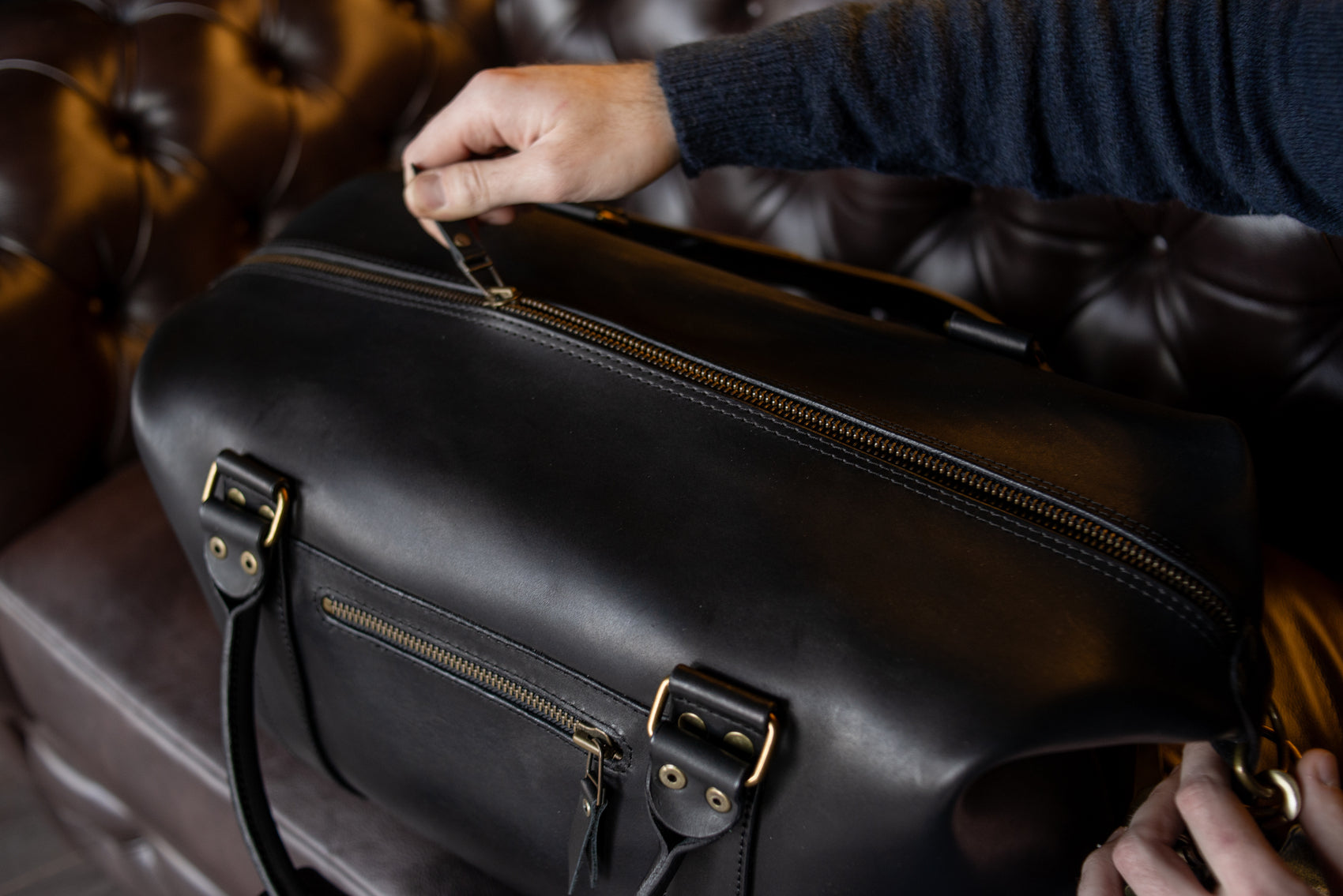 Leather Travel Bag for Men, Anniversary Gift for Husband, Leather duffel bag 