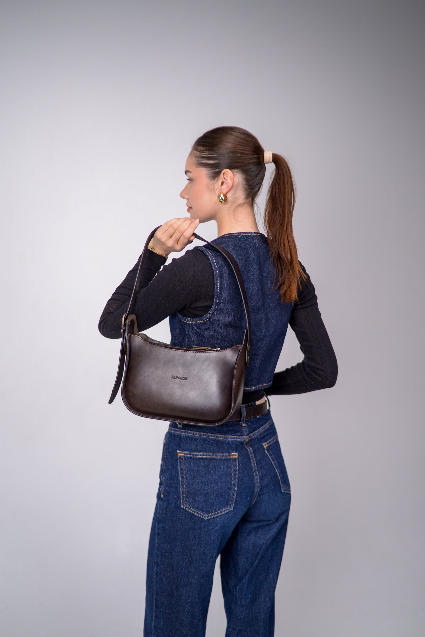 Womens leather bag, Full Grain Leather shoulder bag, Gift for Women, Brown leather bag