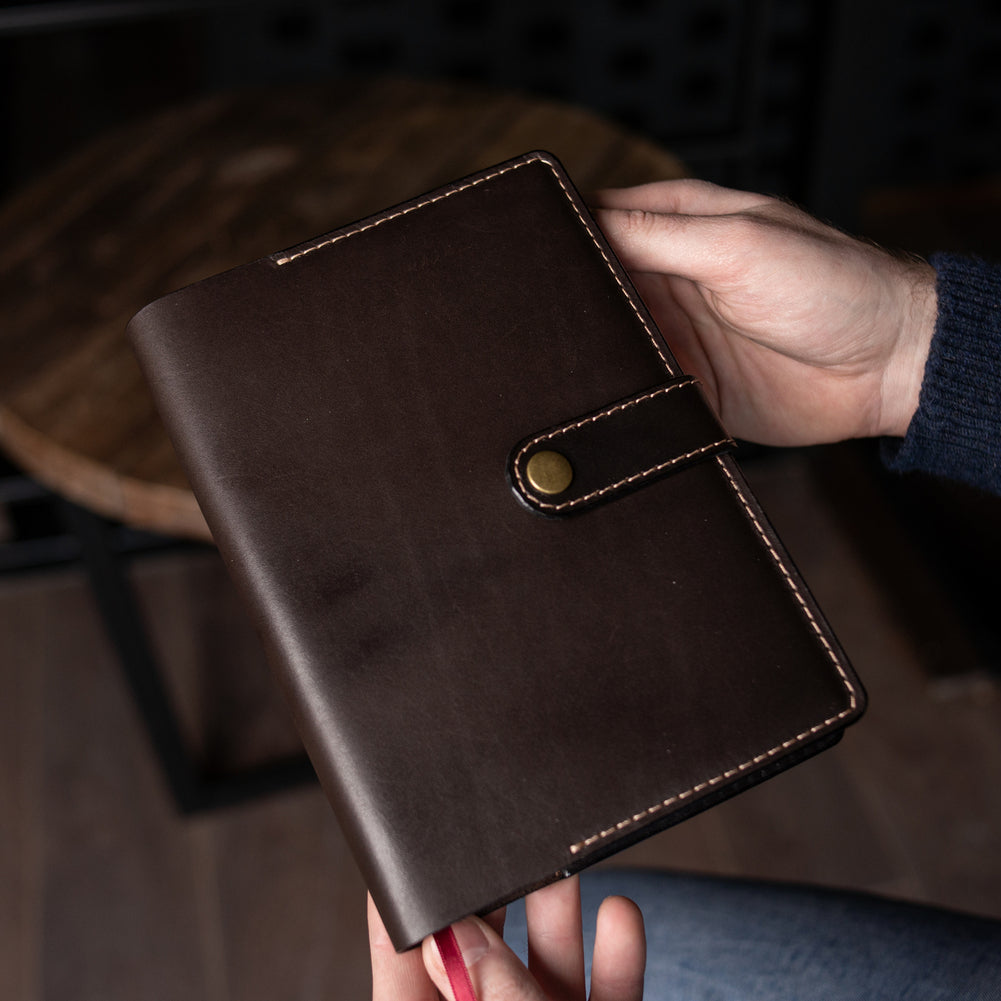 Personalized Full Grain Leather Journal A5, Large Notebook, Gift for him,Traveler Notebook, Writing journal