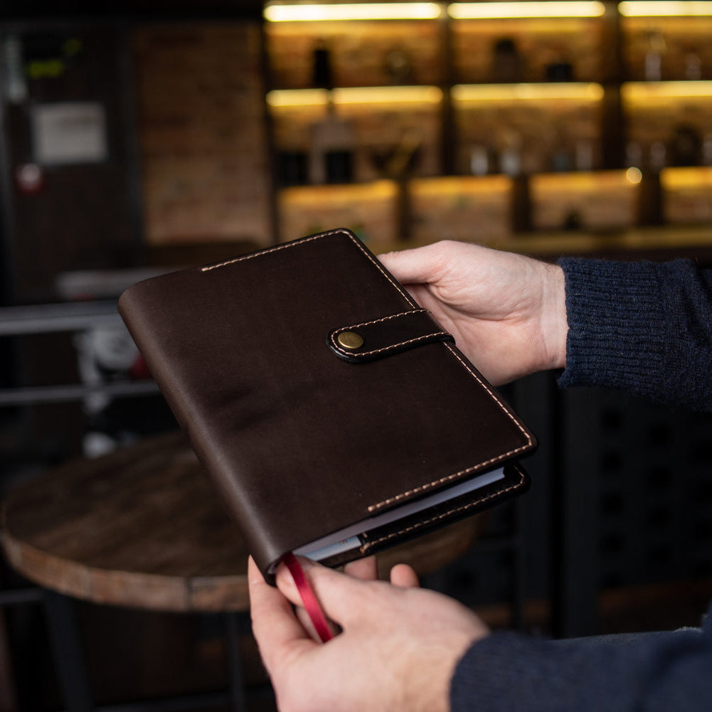Personalized Full Grain Leather Journal A5, Large Notebook, Gift for him,Traveler Notebook, Writing journal
