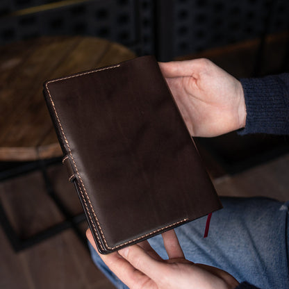 Personalized Full Grain Leather Journal A5, Large Notebook, Gift for him,Traveler Notebook, Writing journal