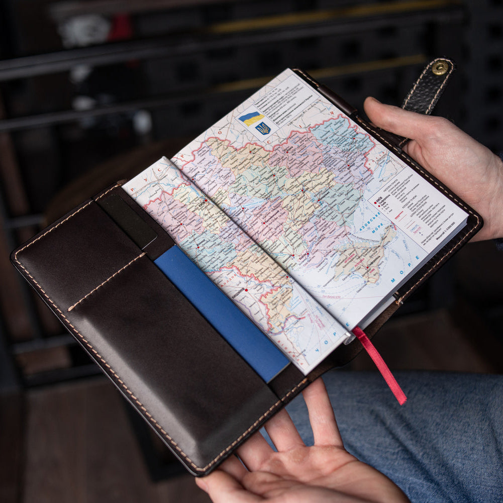 Personalized Full Grain Leather Journal A5, Large Notebook, Gift for him,Traveler Notebook, Writing journal