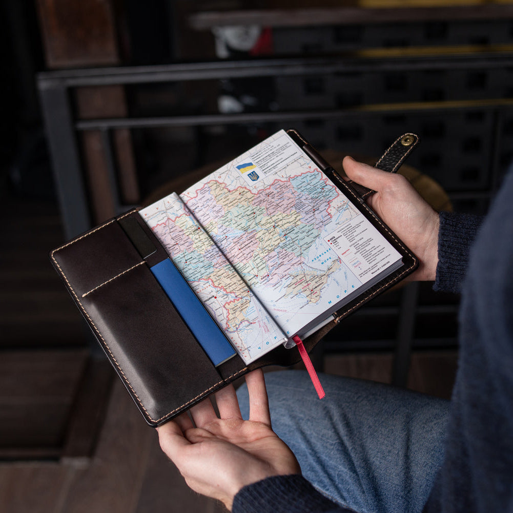 Personalized Full Grain Leather Journal A5, Large Notebook, Gift for him,Traveler Notebook, Writing journal