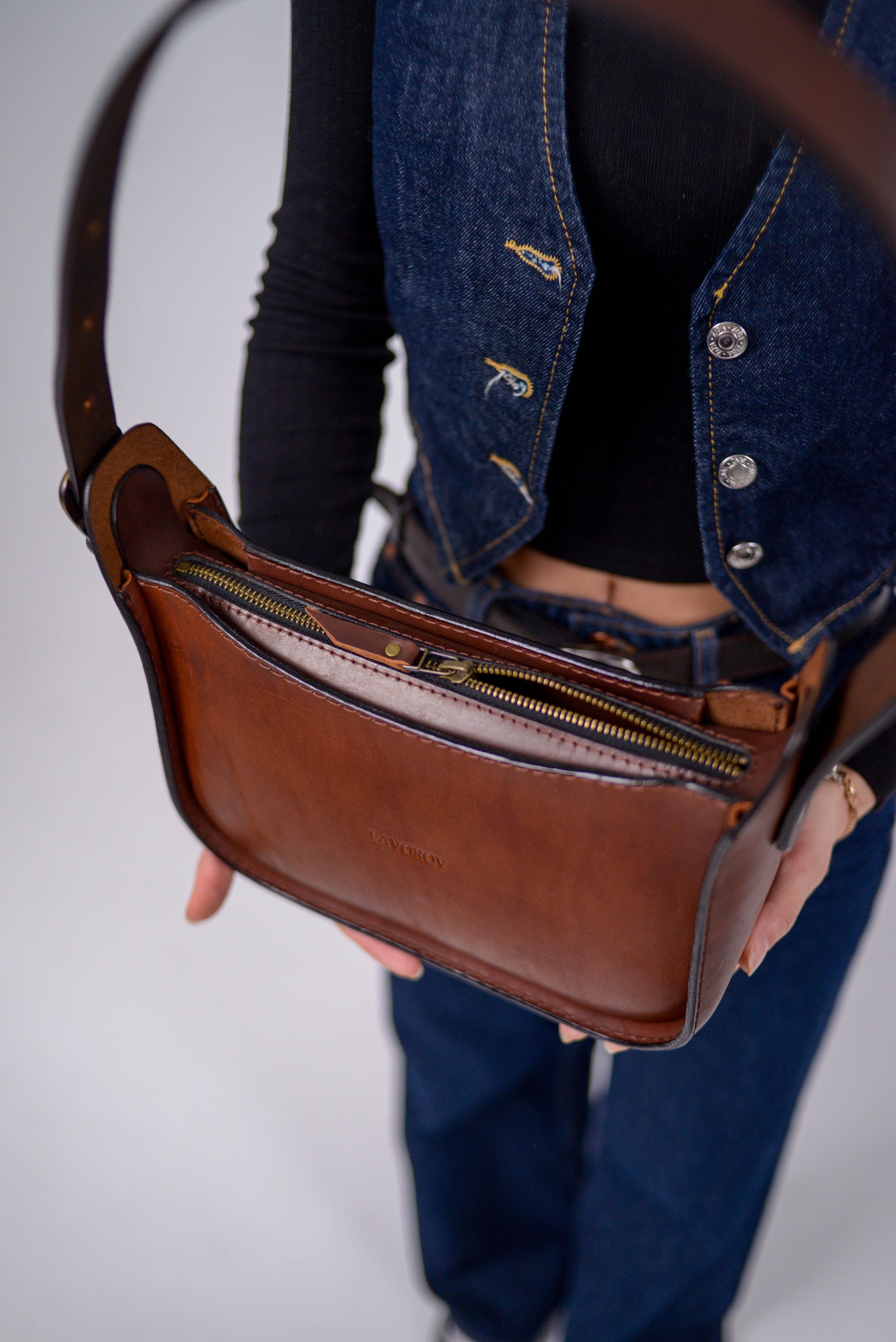 Womens leather bag, Full Grain Leather shoulder bag, Gift for Women, brown cognac leather bag
