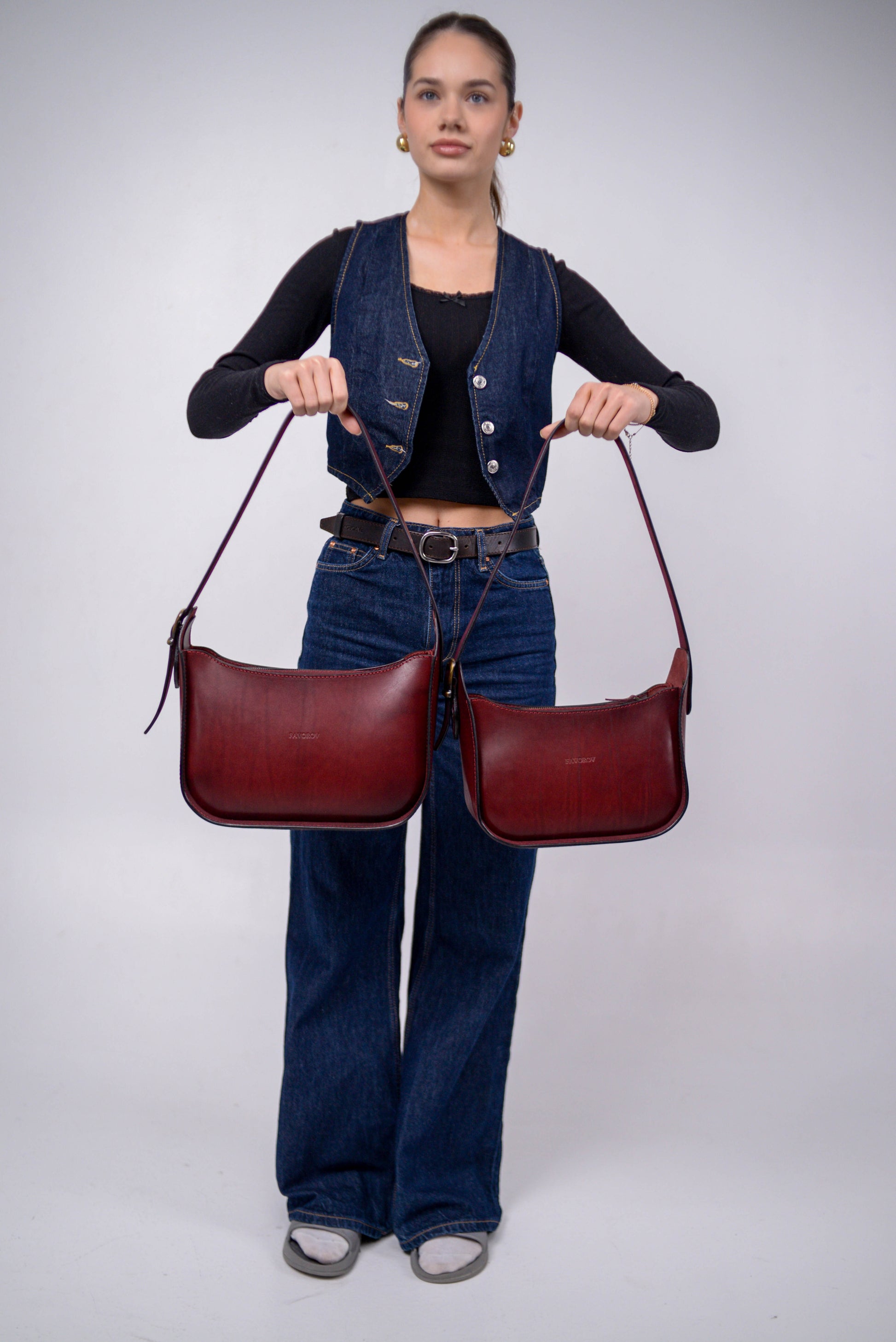 Womens leather bag, Full Grain Leather shoulder bag, Gift for Women, Burgundy leather bag