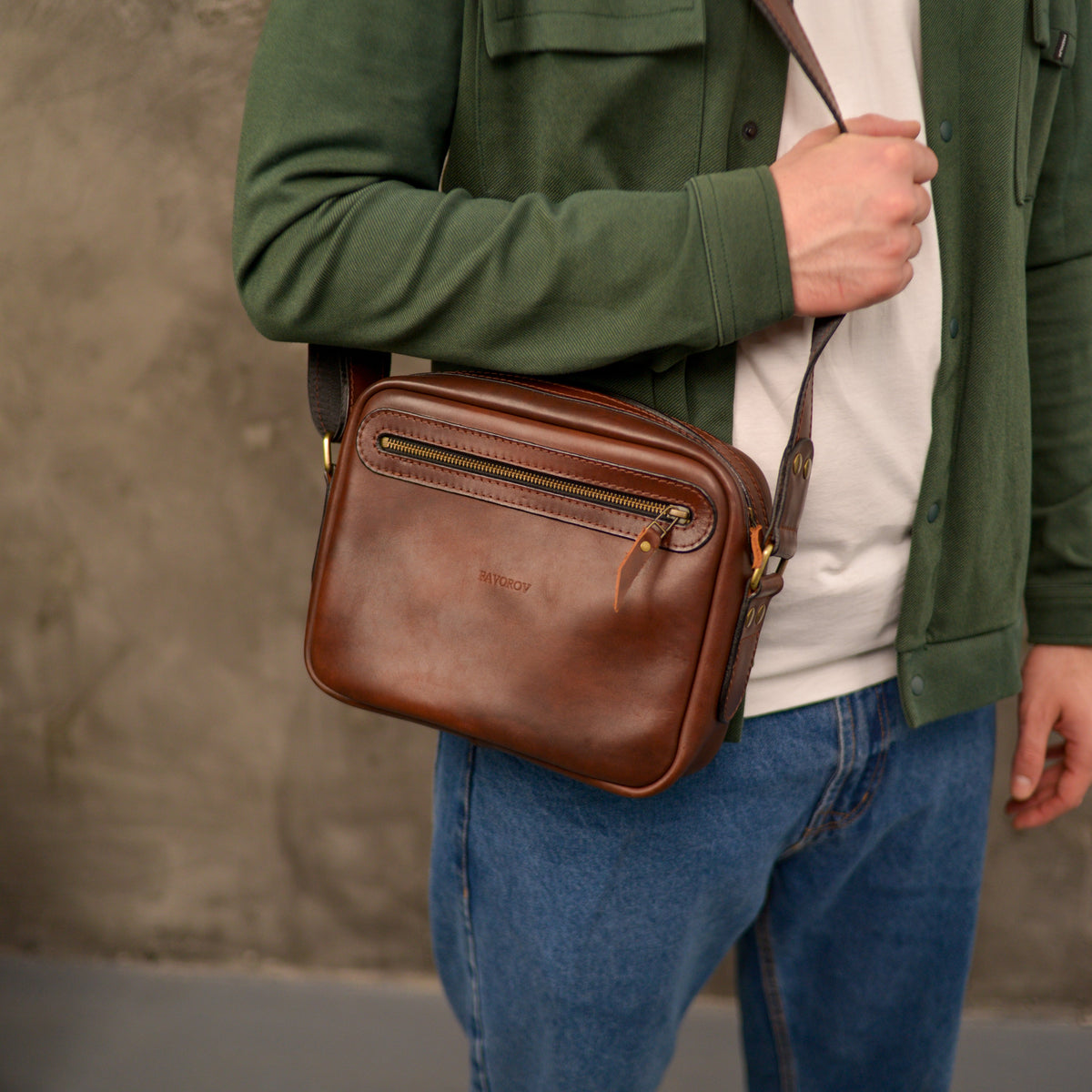 Personalized Full Grain Leather bag, Gift for men, Tablet Bag, leather crossbody bag, Satchel Bag, Messenger bag