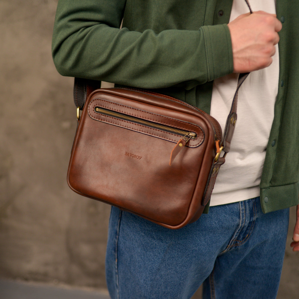 Personalized Full Grain Leather bag, Gift for men, Tablet Bag, leather crossbody bag, Satchel Bag, Messenger bag