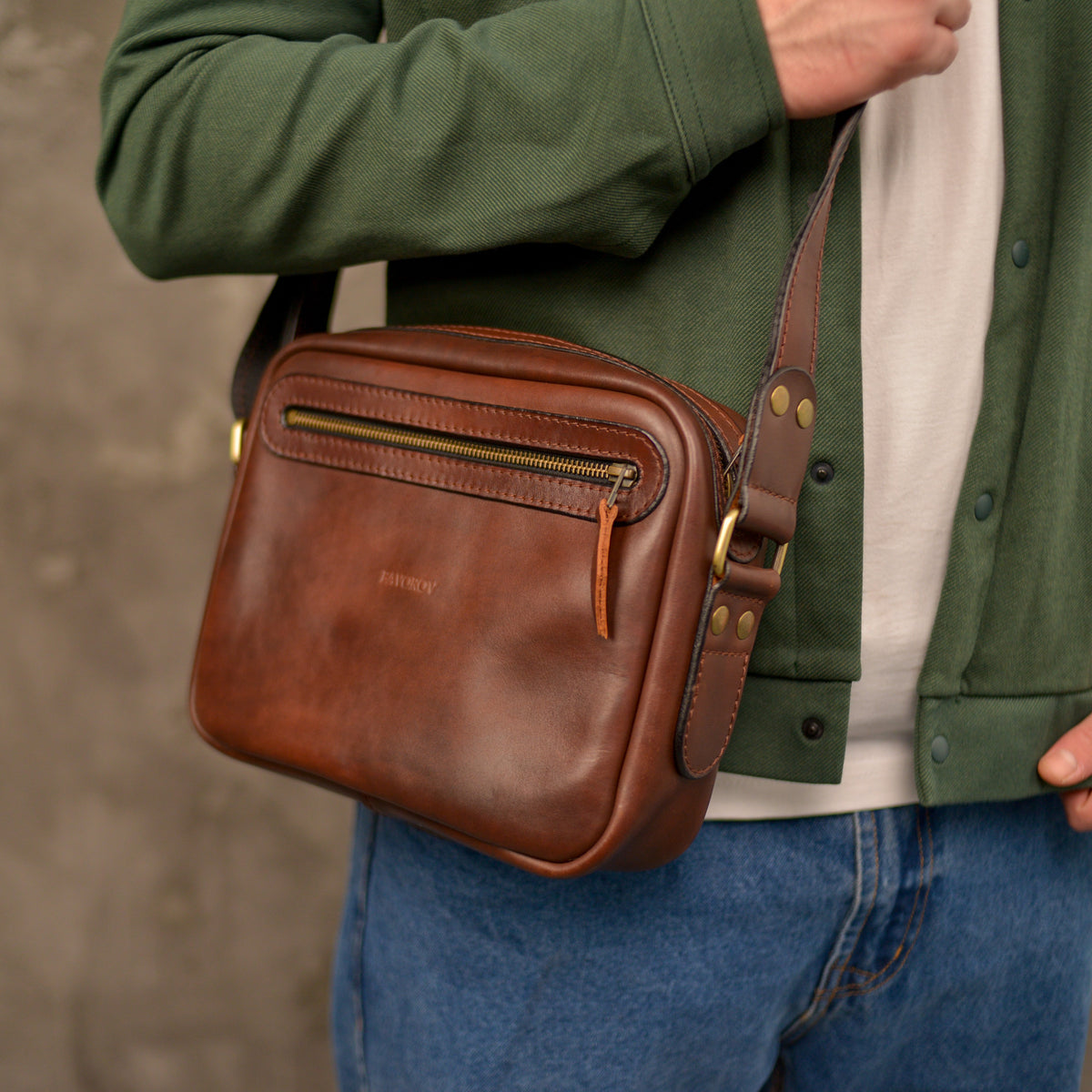 Personalized Full Grain Leather bag, Gift for men, Tablet Bag, leather crossbody bag, Satchel Bag, Messenger bag