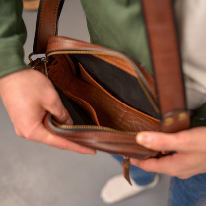Personalized Full Grain Leather bag, Gift for men, Tablet Bag, leather crossbody bag, Satchel Bag, Messenger bag