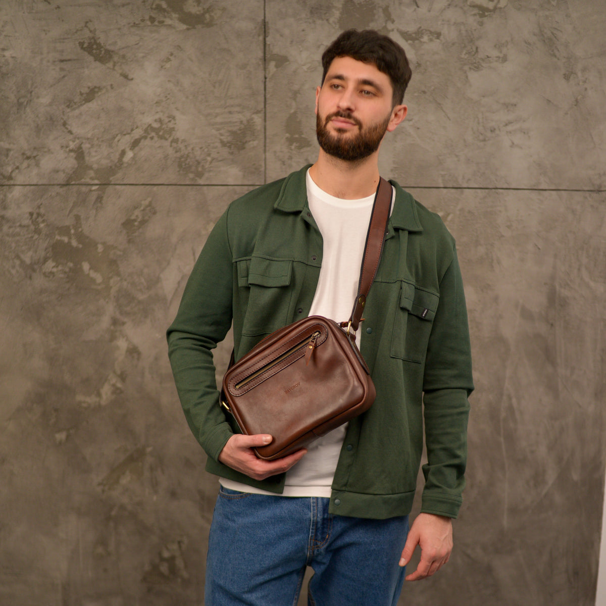 Personalized Full Grain Leather bag, Gift for men, Tablet Bag, leather crossbody bag, Satchel Bag, Messenger bag