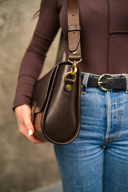 Womens leather bag, Full Grain Leather shoulder bag, Gift for Women, Cognac Purse for Her, Crossbody Bag