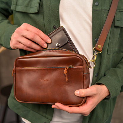 Handmade Leather shoulder Bag – Full Grain Leather