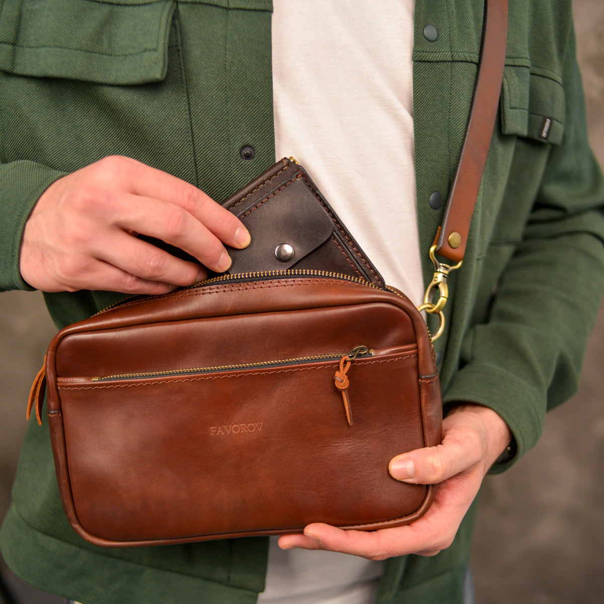 Handmade Leather shoulder Bag – Full Grain Leather