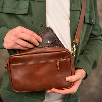Handmade Leather shoulder Bag – Full Grain Leather