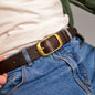 Full Grain Leather Belt, Brown Leather Belt, Mens Leather Belt, Womens Leather Belt, gift for boyfriend, Brass Buckle