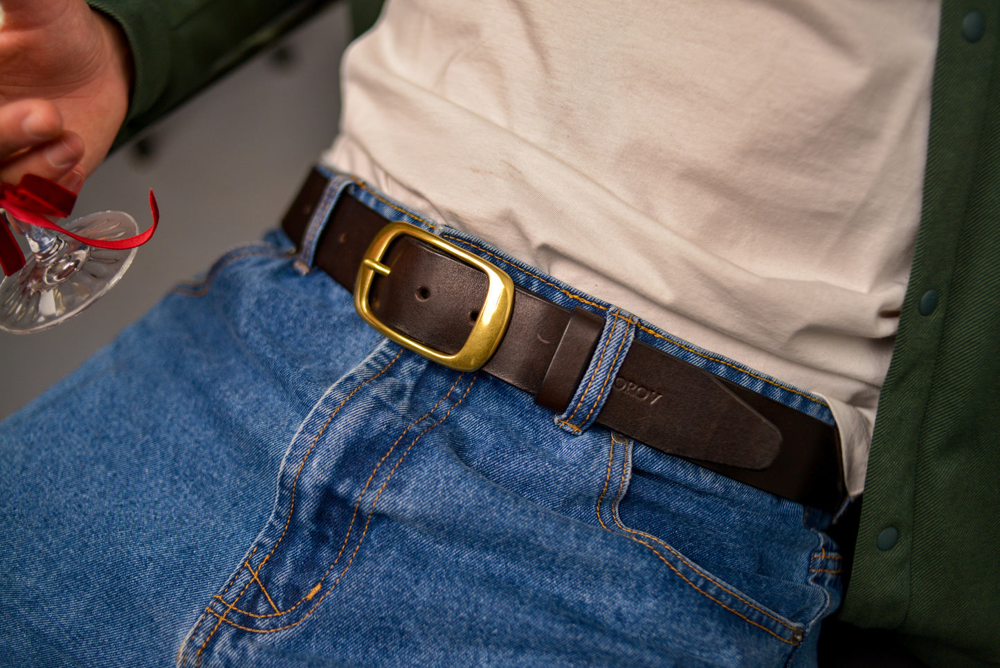 Full Grain Leather Belt, Brown Leather Belt, Mens Leather Belt, Womens Leather Belt, gift for boyfriend, Brass Buckle