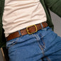 Full Grain Leather Belt, Brown Leather Belt, Mens Leather Belt, Womens Leather Belt, gift for boyfriend, Brass Buckle