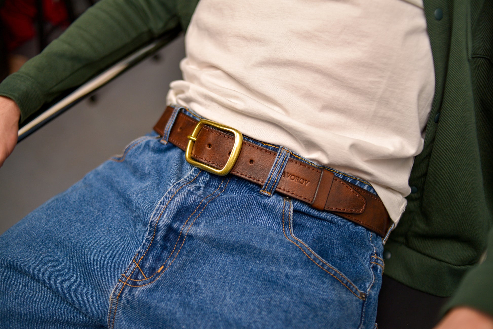 Full Grain Leather Belt, Brown Leather Belt, Mens Leather Belt, Womens Leather Belt, gift for boyfriend, Brass Buckle