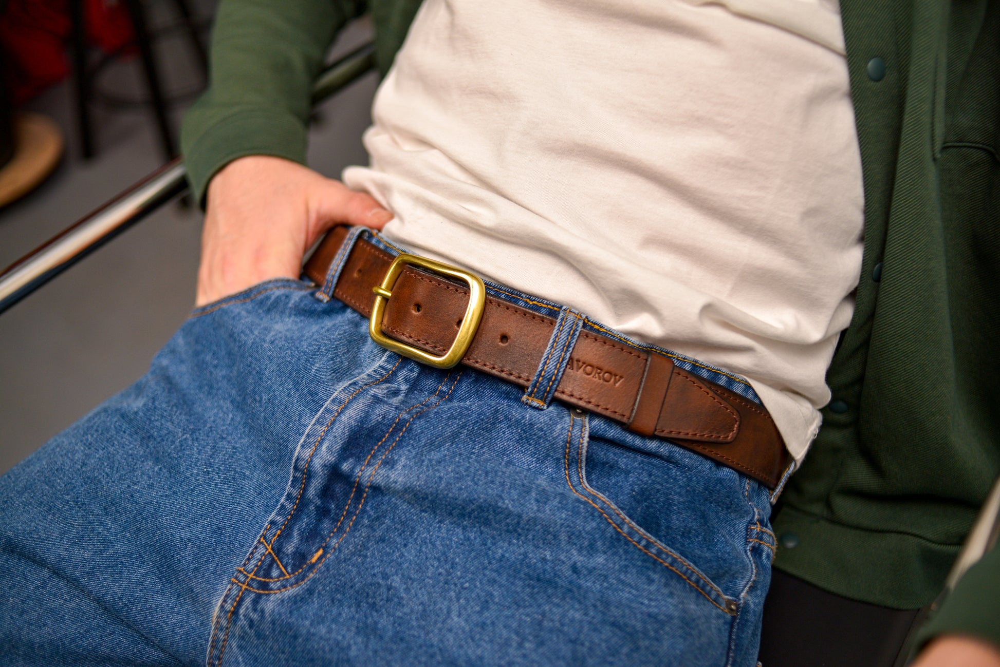 Full Grain Leather Belt, Brown Leather Belt, Mens Leather Belt, Womens Leather Belt, gift for boyfriend, Brass Buckle