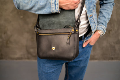 Personalized shoulder bag, men’s leather bag, Messenger bag