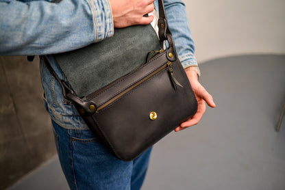 Personalized shoulder bag, men’s leather bag, Messenger bag