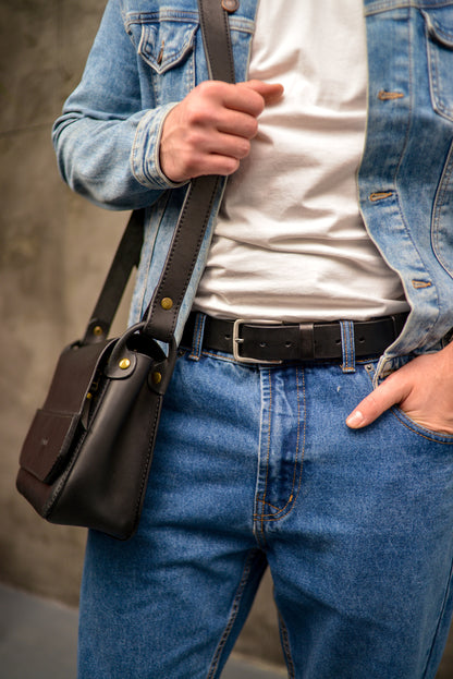 Personalized shoulder bag, men’s leather bag, Messenger bag