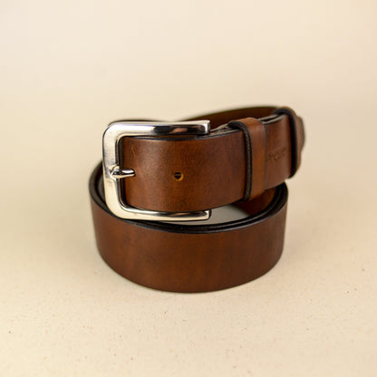 Full Grain Leather Belt, Brown Leather Belt, Mens Leather Belt, Womens Leather Belt, gift for boyfriend, Stainless steel Buckle