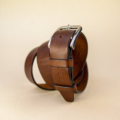 Full Grain Leather Belt, Brown Leather Belt, Mens Leather Belt, Womens Leather Belt, gift for boyfriend, Stainless steel Buckle