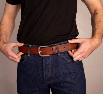 Leather Belt, Full Grain Leather Belt, Brown Leather Belt