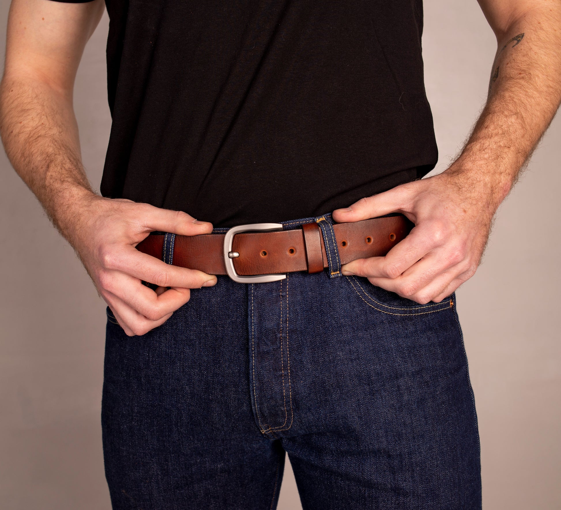 Leather Belt, Full Grain Leather Belt, Brown Leather Belt