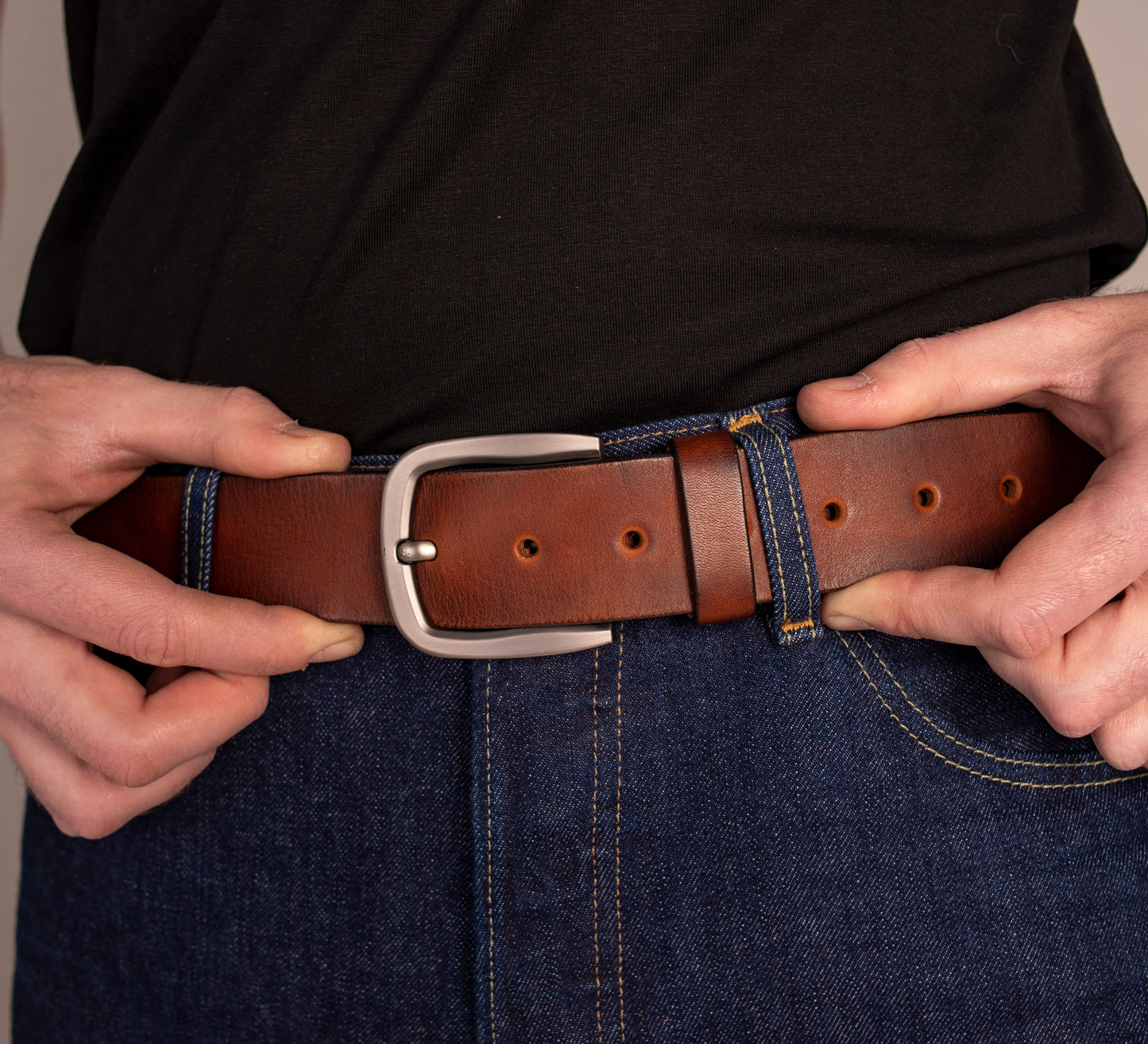 Leather Belt, Full Grain Leather Belt, Brown Leather Belt