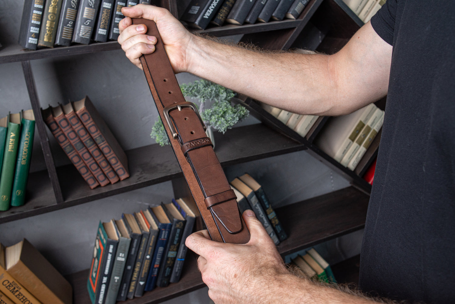 Brown Leather Belt, Full Grain Leather Belt