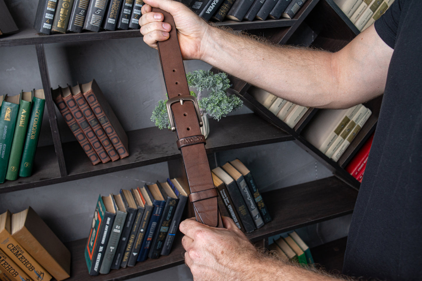 Brown Leather Belt, Full Grain Leather Belt