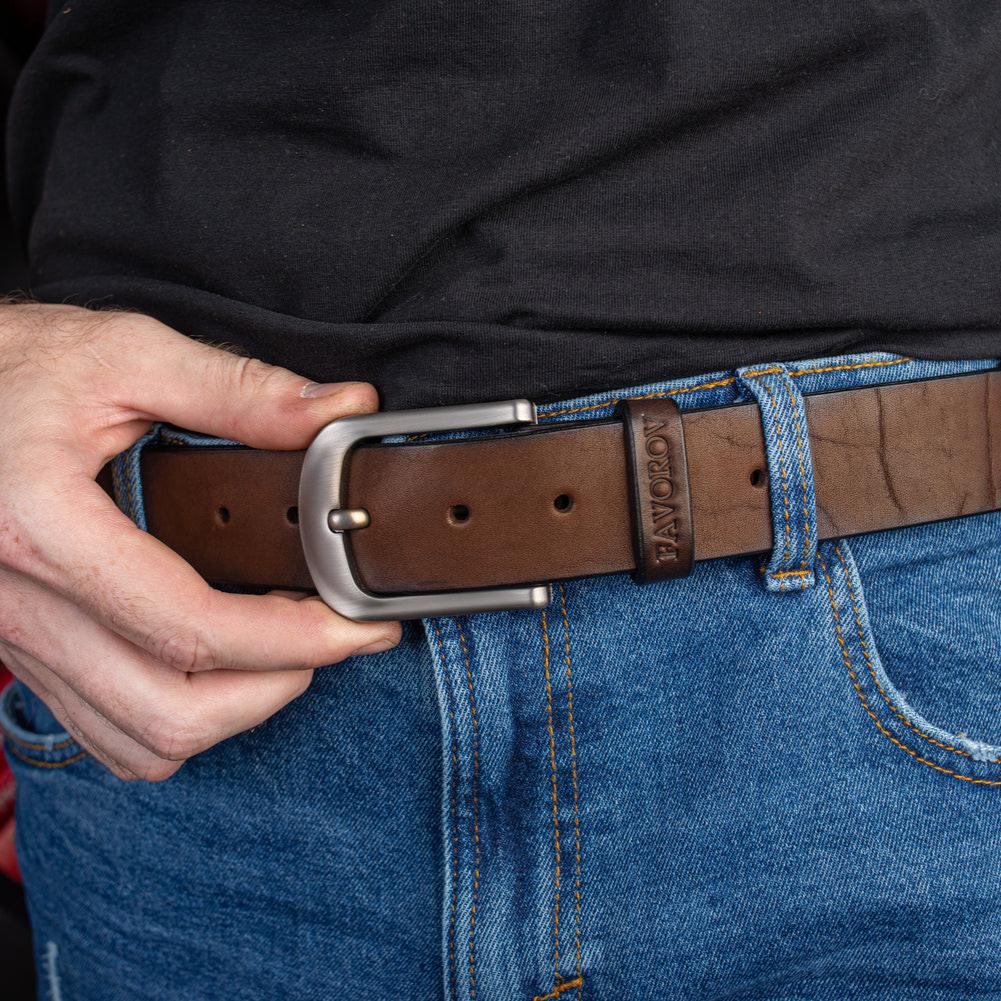 Brown Leather Belt, Full Grain Leather Belt