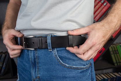 Leather Belt, Full Grain Leather Belt, Black Leather Belt