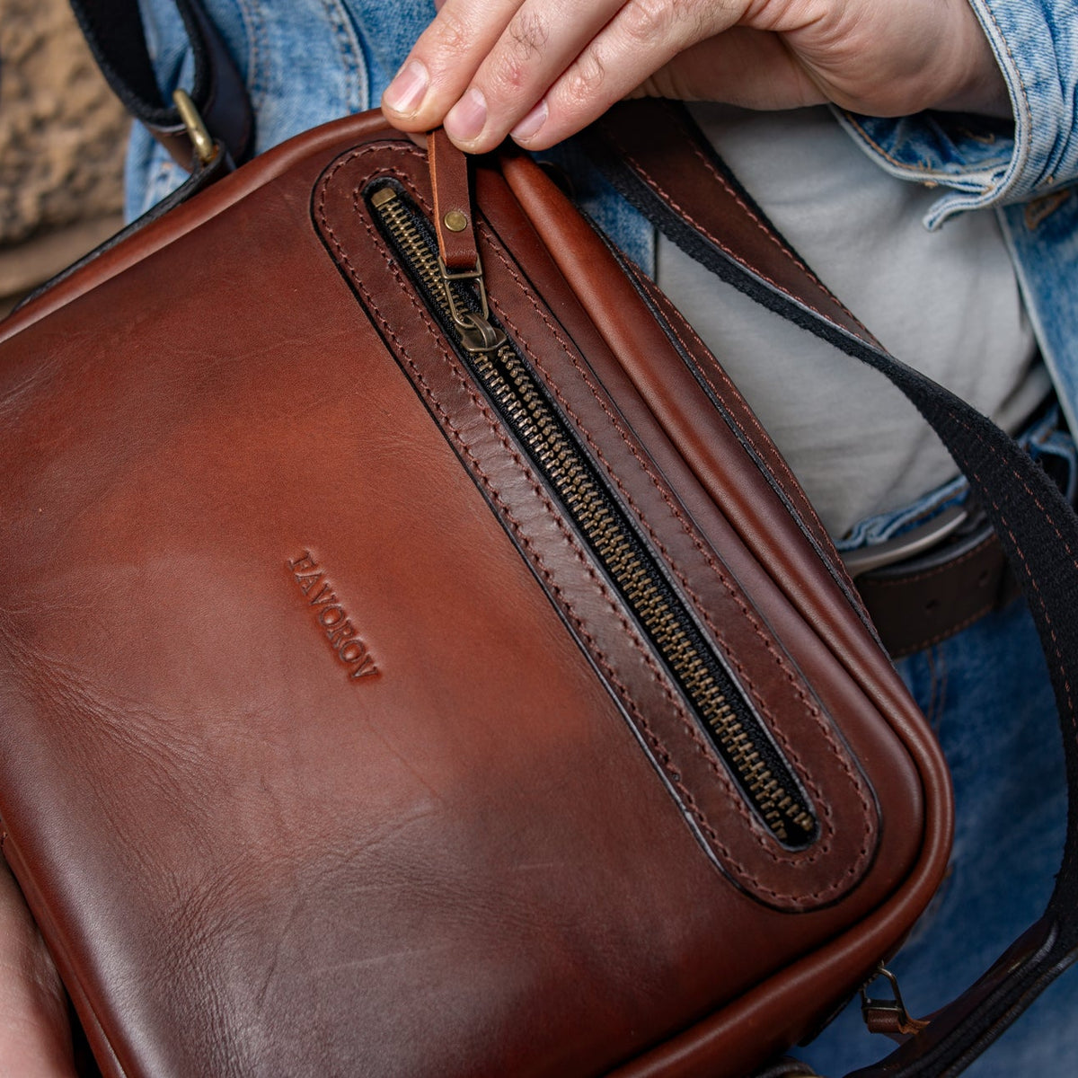 Personalized Full Grain Leather bag, Shoulder Crossbody Bag